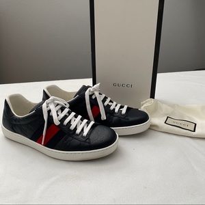 GUCCI Men’s Blue Ace Sneakers